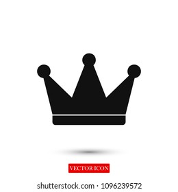 crown icon, stock vector illustration flat design style
