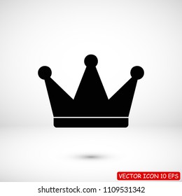 crown icon, stock vector illustration flat design style