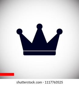 crown icon, stock vector illustration flat design style