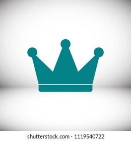 crown icon, stock vector illustration flat design style