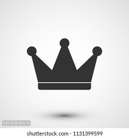 crown icon, stock vector illustration flat design style