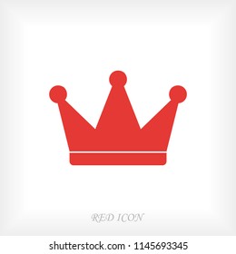 crown icon, stock vector illustration flat design style