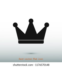 crown icon, stock vector illustration flat design style