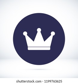 crown icon, stock vector illustration flat design style