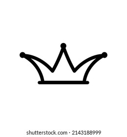 Crown icon. suitable for power symbol, legitimacy, immortality, glory, prosperity, glory. line icon style. simple design editable. Design template vector