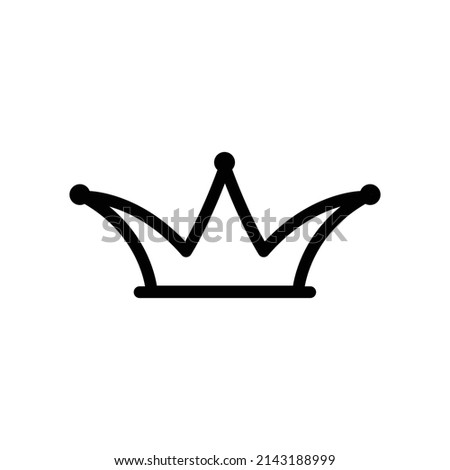 Crown icon. suitable for power symbol, legitimacy, immortality, glory, prosperity, glory. line icon style. simple design editable. Design template vector