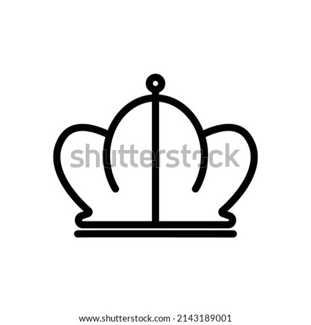 Crown icon. suitable for power symbol, legitimacy, immortality, glory, prosperity, glory. line icon style. simple design editable. Design template vector