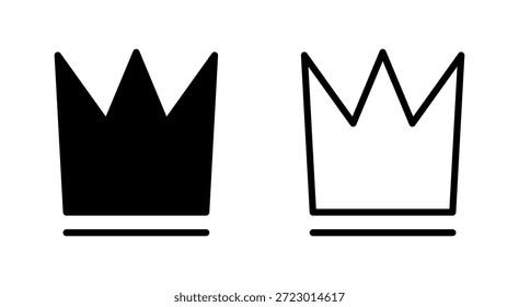 Kronensymbol für Apps und Websites. Kronenzeichen und -symbol