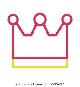 Crown icon, symbol of authority, power, and leadership. Concept of royalty, kingdom, and monarchy.