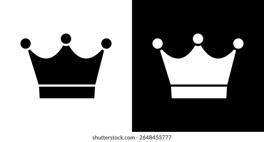 Crown icon symbol collection. Flat vector stock illustration.