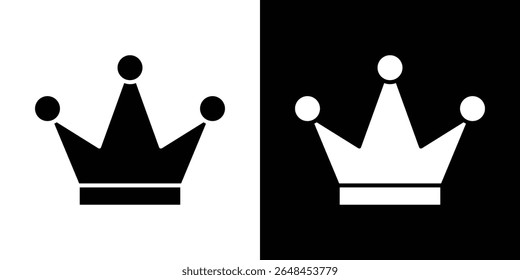 Crown icon symbol collection. Flat vector stock illustration.