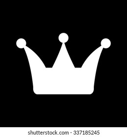 The crown icon. Crown symbol. Flat Vector illustration