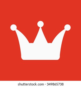 The crown icon. Crown symbol. Flat Vector illustration