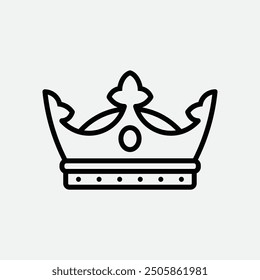  Crown icon.  Crown symbol isolated on white background.  Crown sign. vector illustration.
