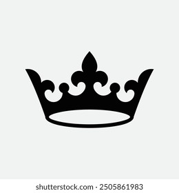  Crown icon.  Crown symbol isolated on white background.  Crown sign. vector illustration.