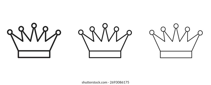 Crown icon symbol. Linear style sign for mobile concept