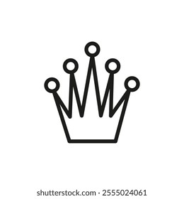 Crown icon Symbol mark in Outline style