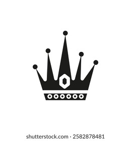 Crown icon Symbol mark in Outline style