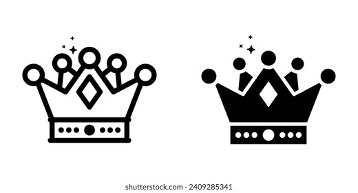 Crown icon. symbol for mobile concept and web design. vector illustration