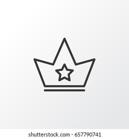 Crown Icon Symbol. Premium Quality Isolated Corona Element In Trendy Style.