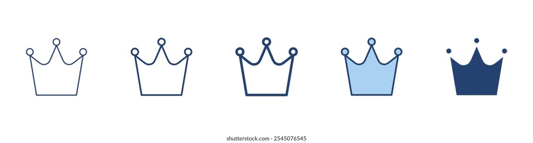 Icono de corona Conjunto de símbolos colección