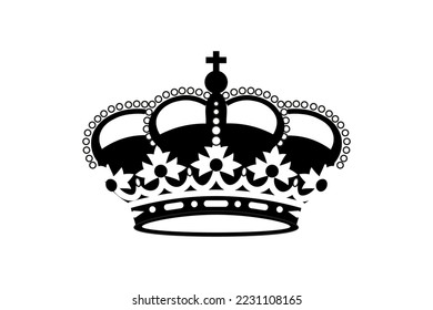 Crown icon symbol silhouette black color