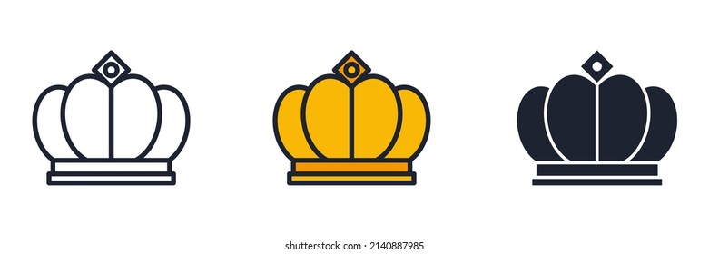 crown icon symbol template for graphic and web design collection logo vector illustration