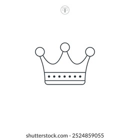 Crown icon symbol vector illustration isolated on white background