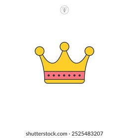 Crown icon symbol vector illustration isolated on white background