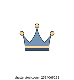 Crown icon symbol vector illustration isolated on white background