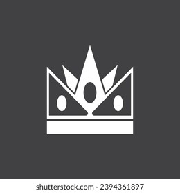 Crown icon and symbol vector template