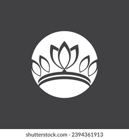 Crown icon and symbol vector template