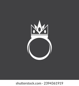 Crown icon and symbol vector template
