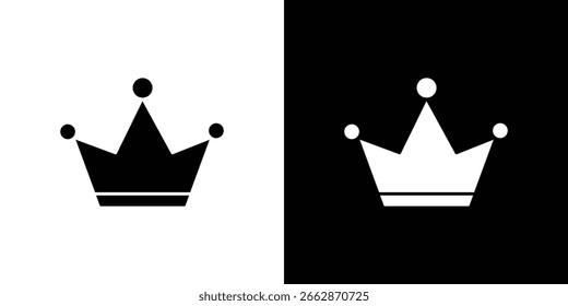 Símbolo de icono de corona. Icono de Vector en diseño plano de moda