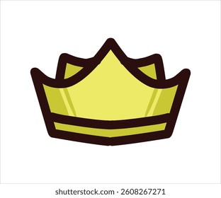 crown icon symbol yellow color vector illustration