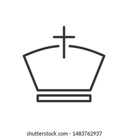 Crown icon template color editable. Crown symbol vector sign isolated on white background.