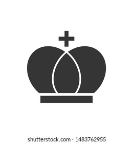 Crown icon template color editable. Crown symbol vector sign isolated on white background.