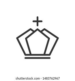 Crown icon template color editable. Crown symbol vector sign isolated on white background.