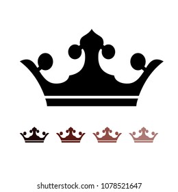 Crown icon template flat