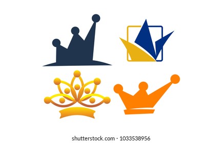 Crown Icon Template Set