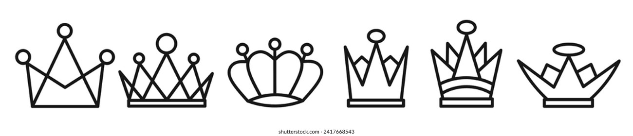Crown icon template. Stock vector illustration.