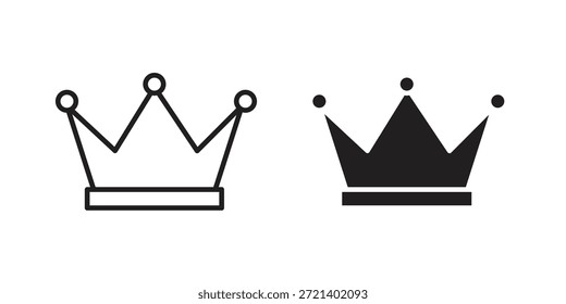 Ícone Crown do modelo. Conjunto de gráficos vetoriais de ícones