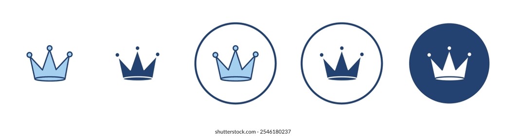 Ícone de coroa Linha fina isolada