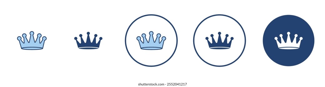 Ícone de coroa Linha fina isolada