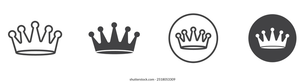 Icono de la corona delgada línea ilustración