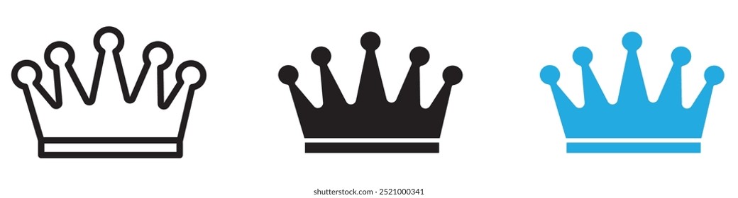 Icono de la corona delgada línea ilustración