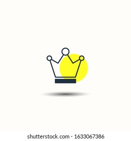 Crown icon Thin line sign for logo design. Black outline pictogram on a white background.