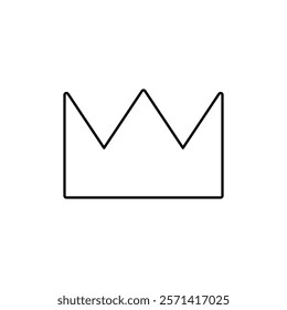 Crown icon Thin line vector