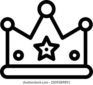 crown icon. Thin Linear Style Design Isolated On White Background