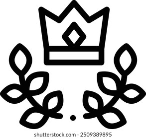 crown icon. Thin Linear Style Design Isolated On White Background